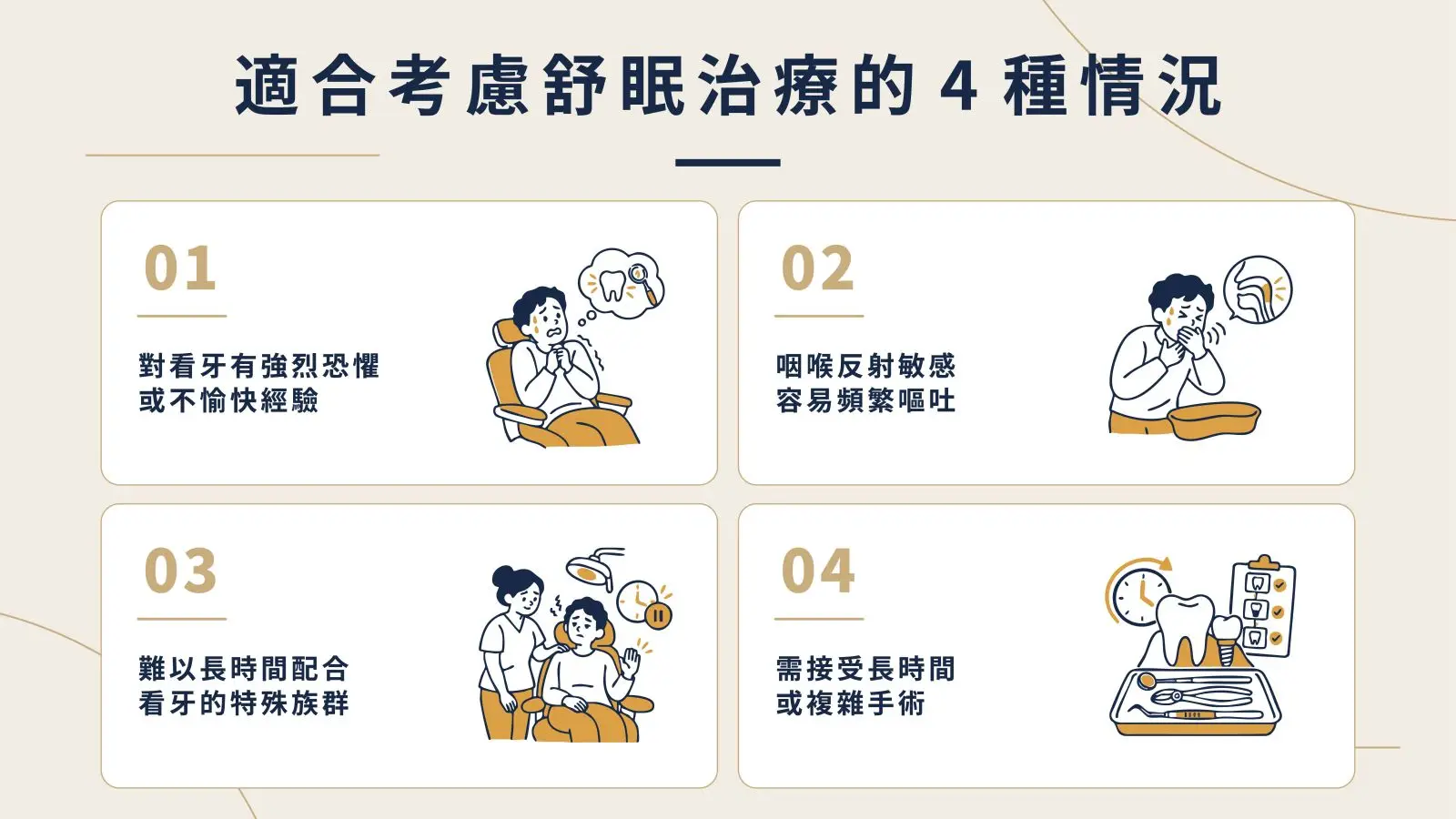 適合主動諮詢舒眠治療的 4 種情況。